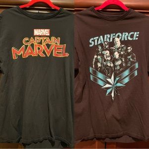 Captain Marvel shirts, lot of 2